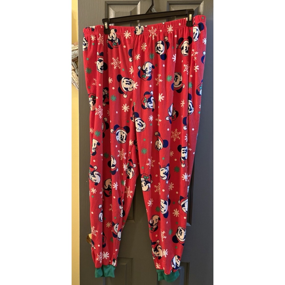 Disney Mickey & Minnie Adult Size XXL Christmas Jammies Pajamas - Picture 3 of 5